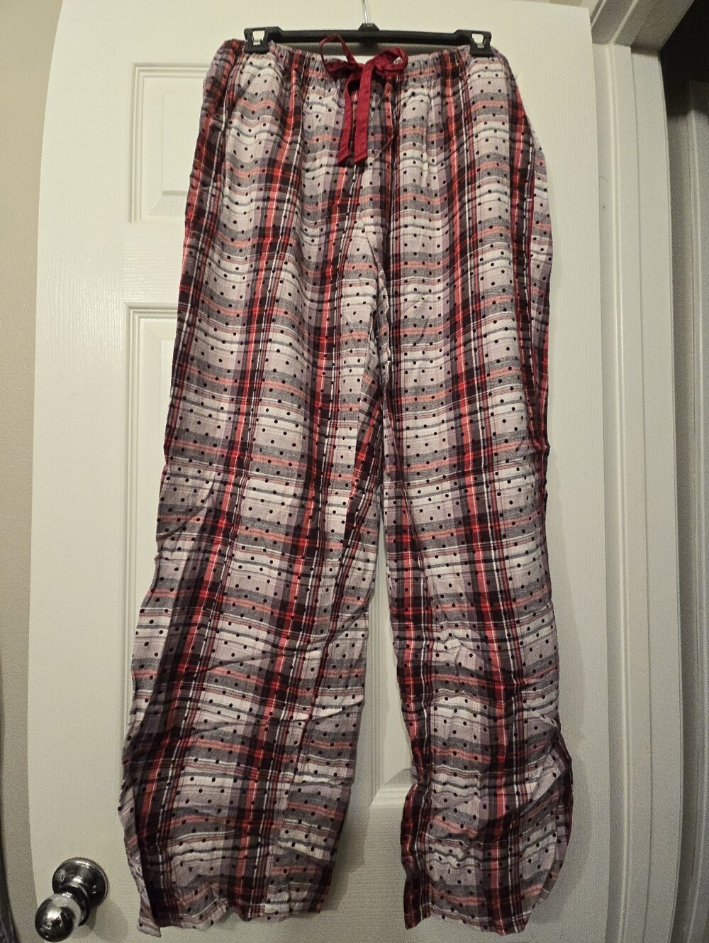 Women's Red Plaid Lounge Pants